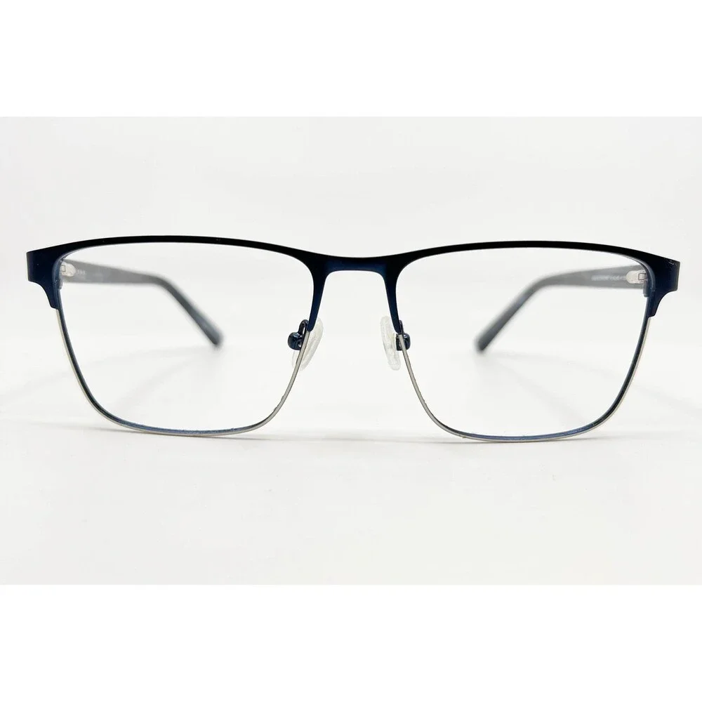 Kirkland Signature Eyeglasses Mens Blue KS Holmes Rectangular Metal 57-16-150